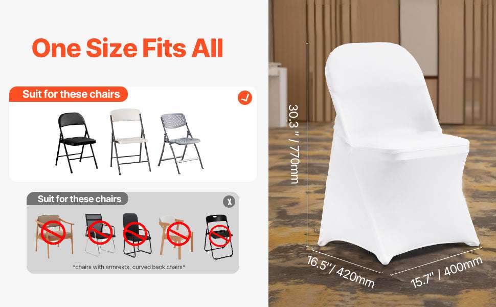 Stretch Spandex Chair Covers for Events, Weddings & Banquets-100pcs / Poland