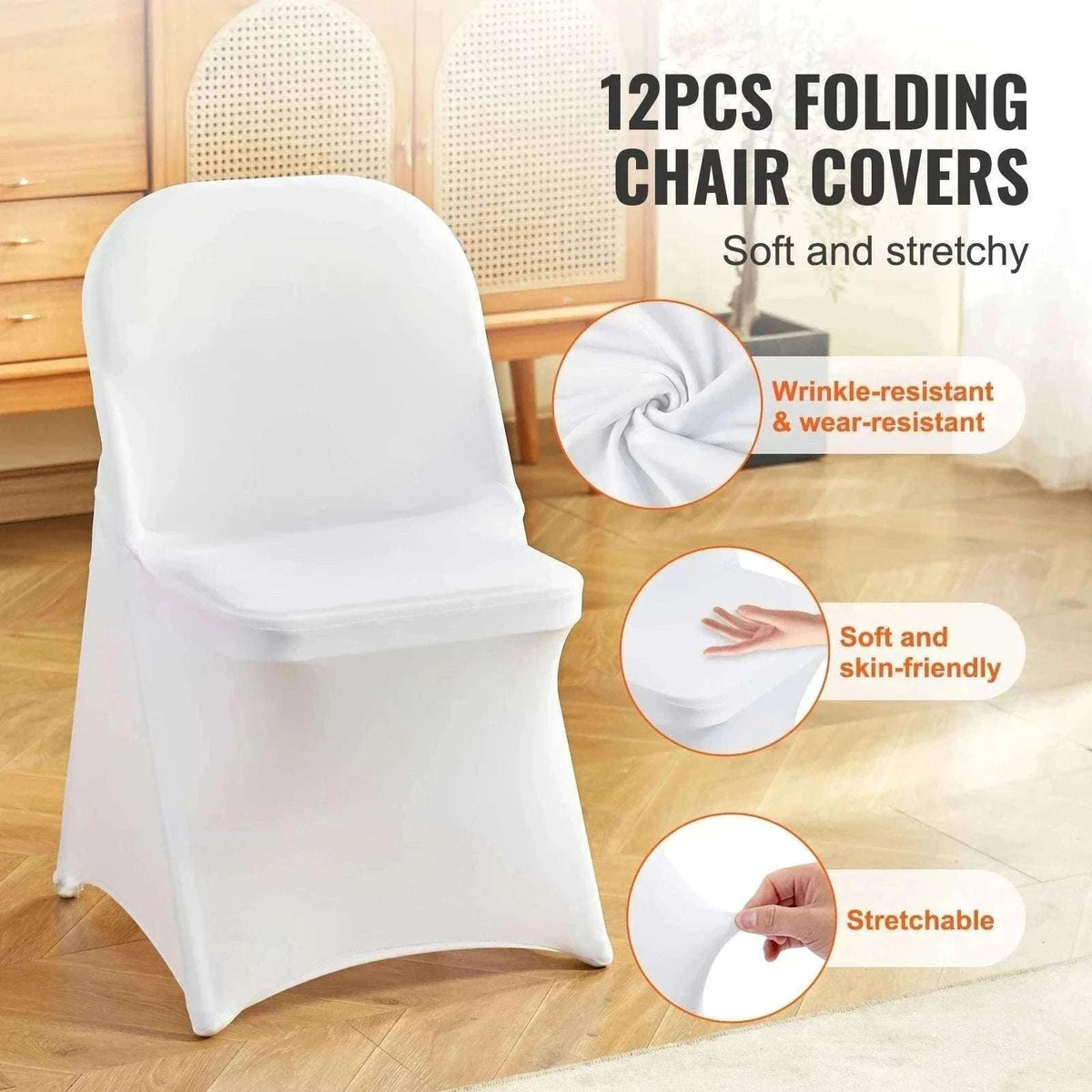 Stretch Spandex Chair Covers for Folding Chairs (12 or 30 Pack)-12pcs / spain