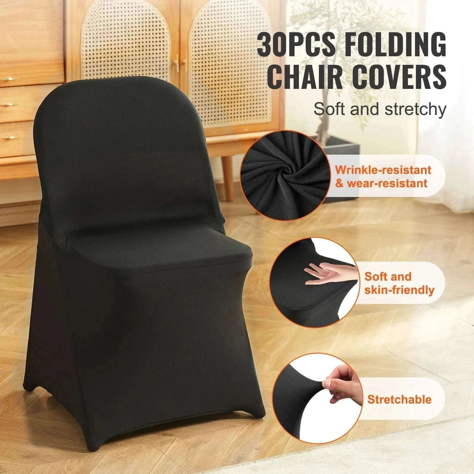 Stretch Spandex Chair Covers for Folding Chairs (30–100 Pack)-50pcs / GERMANY