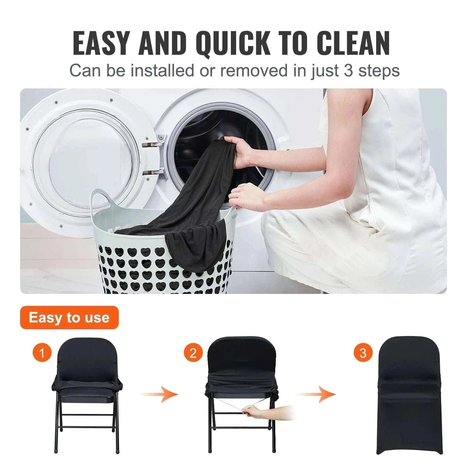 Stretch Spandex Chair Covers for Folding Chairs (30–100 Pack)-50pcs / GERMANY