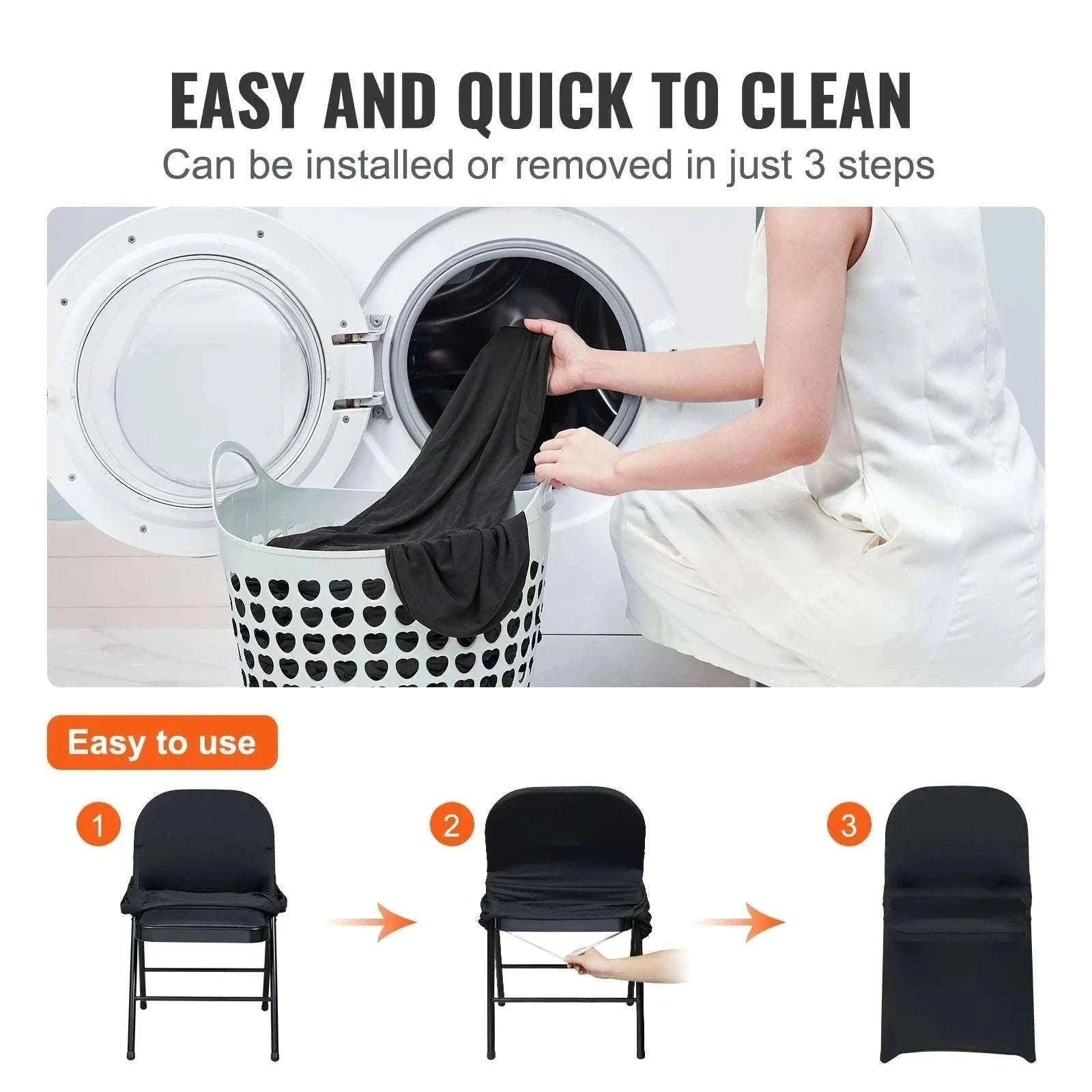 Stretch Spandex Chair Covers for Folding Chairs (30–100 Pack)-50pcs / GERMANY