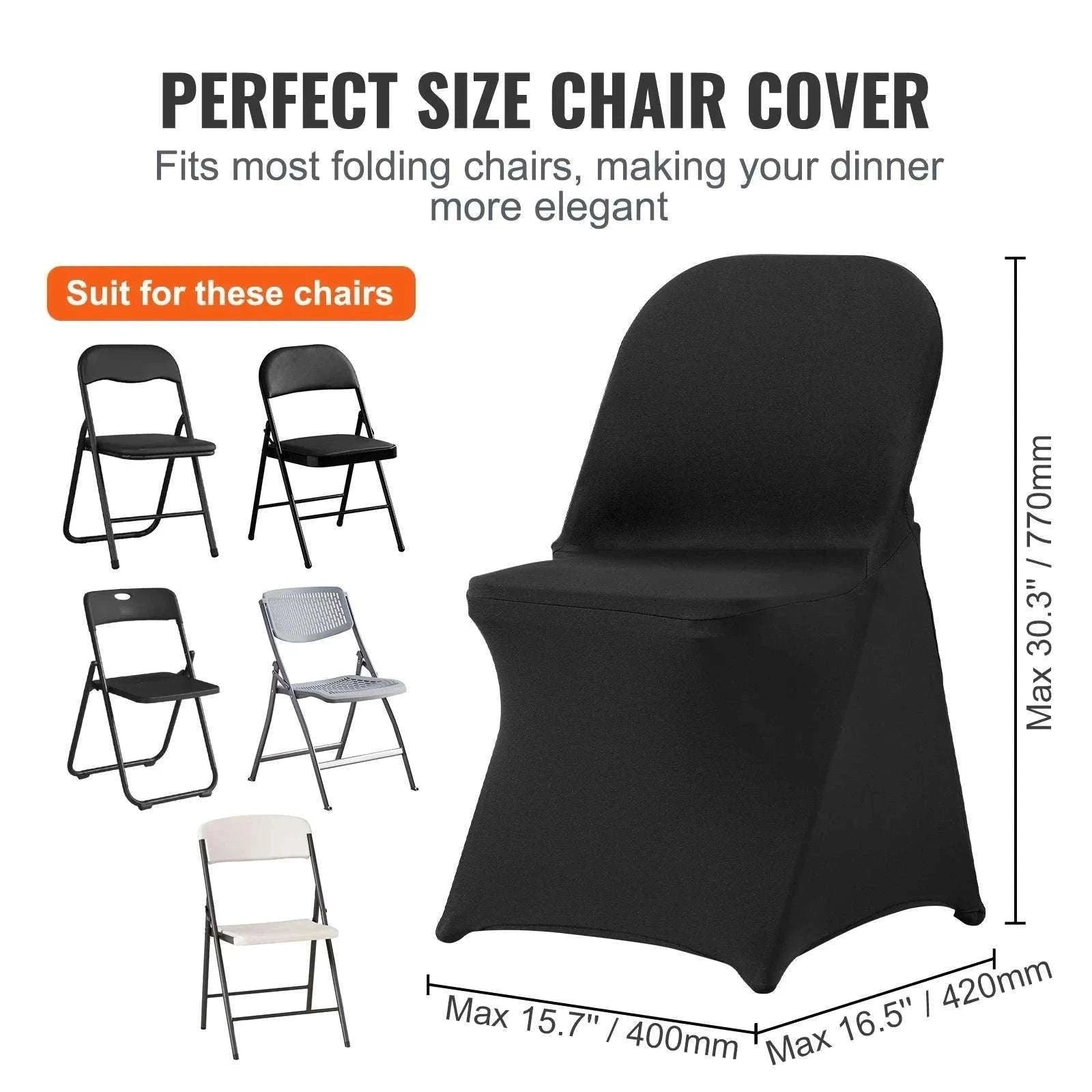 Stretch Spandex Chair Covers for Folding Chairs (30–100 Pack)-50pcs / GERMANY