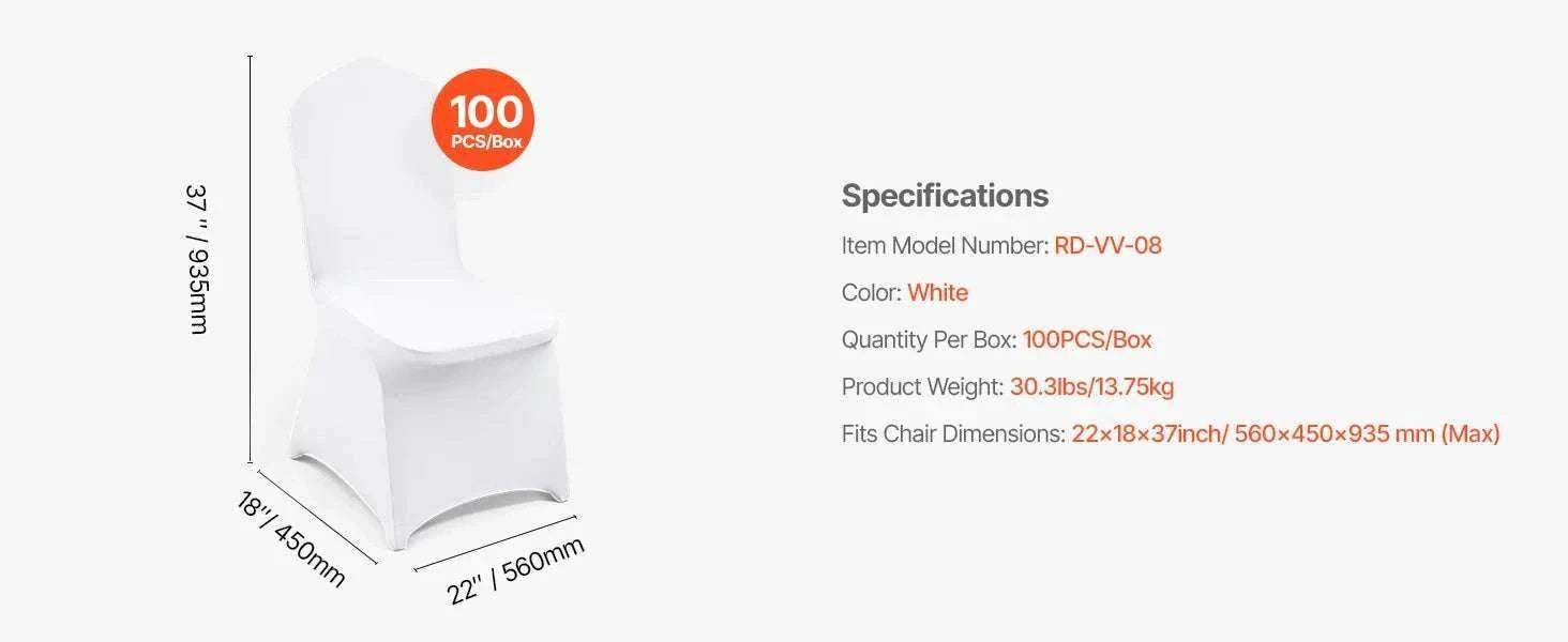 Stretch Spandex Chair Covers for Weddings & Events (12–100 Pack)-Arch-Front 50pcs / UNITED KINGDOM