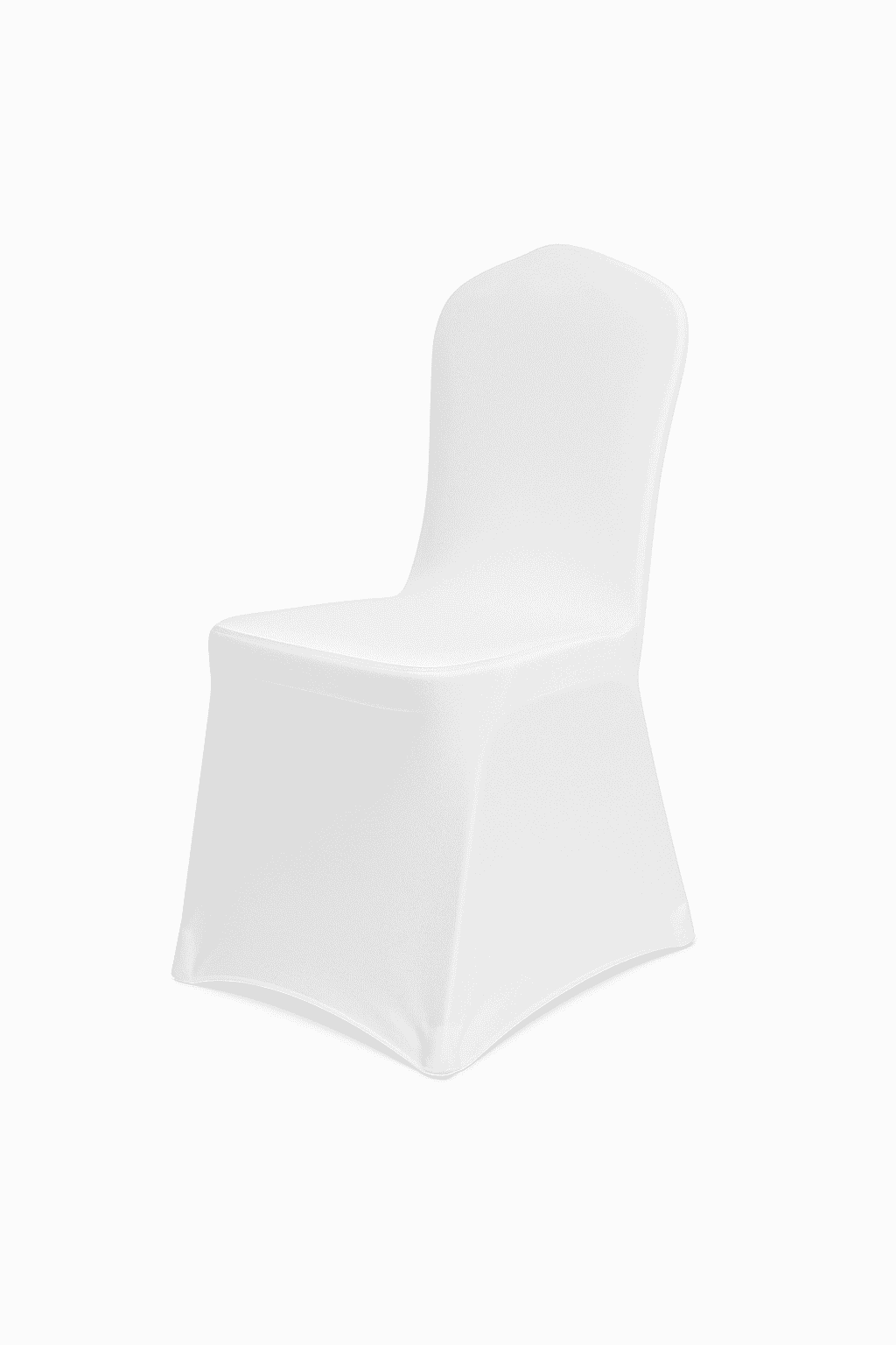 Stretch Spandex Chair Covers for Weddings & Events (50/100 Pack)-Flat-Front White / 100PCS / United States