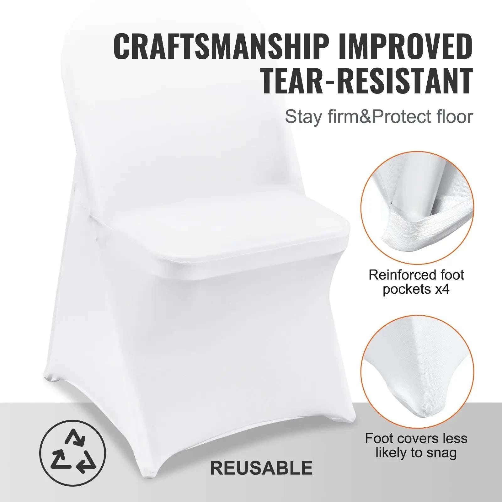 Stretch Spandex Chair Covers for Weddings & Events, Washable Fit-United States / 50PCS Type K