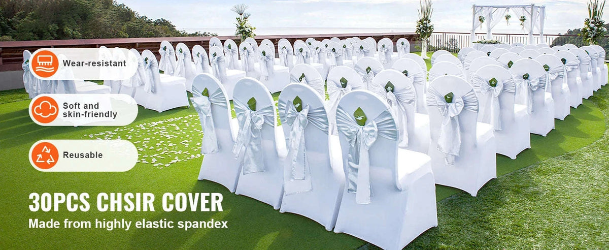 Stretch Spandex Chair Covers Universal Fitted Removable Washable Slipcovers-30pcs Long / Poland