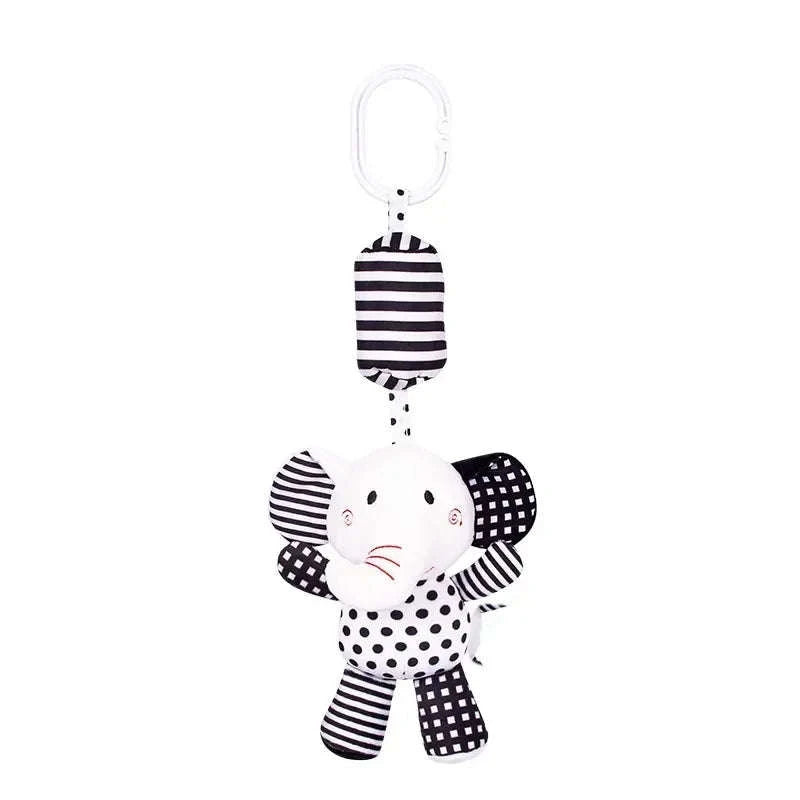 Stroller Hanging Bell Plush Doll Baby Infant Rattle Toy-Clown Fish