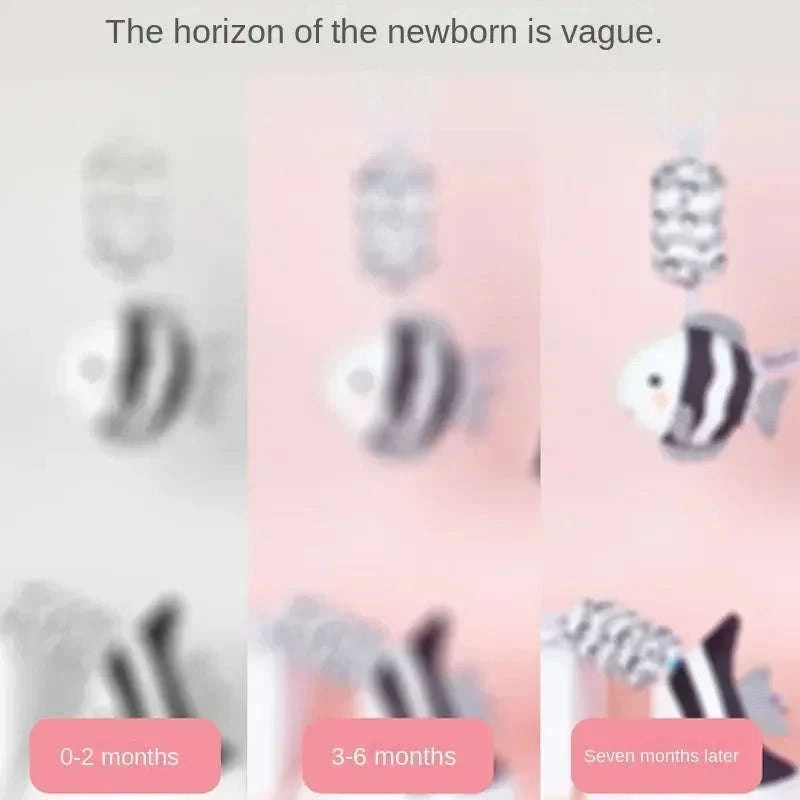 Stroller Hanging Bell Plush Doll Baby Infant Rattle Toy-Clown Fish