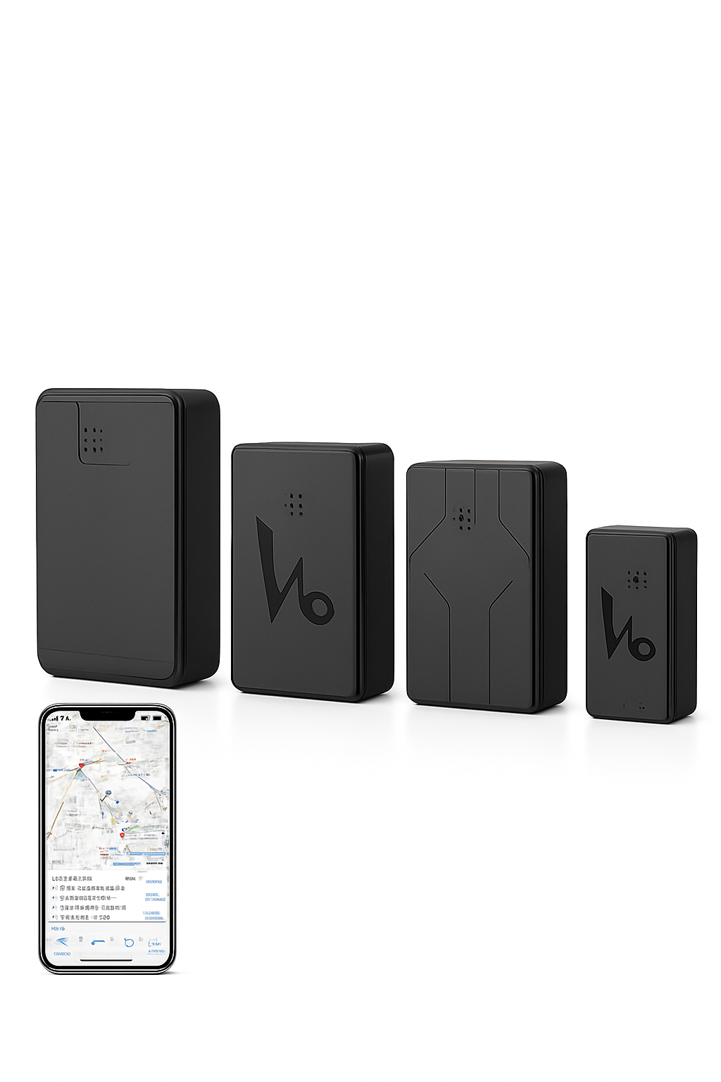 Rastreador GPS 4G com âncoras magnéticas forte, localizador de veículo com alarme de vibração e bateria de longa duração