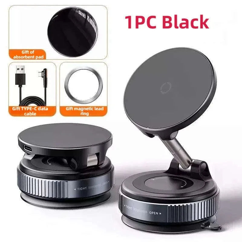 Strong Magnetic Car Phone Holder with Wireless Charging-1PC Black