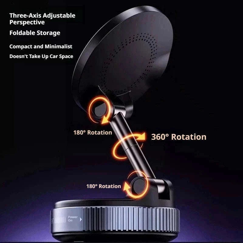 Strong Magnetic Car Phone Holder with Wireless Charging-1PC Black