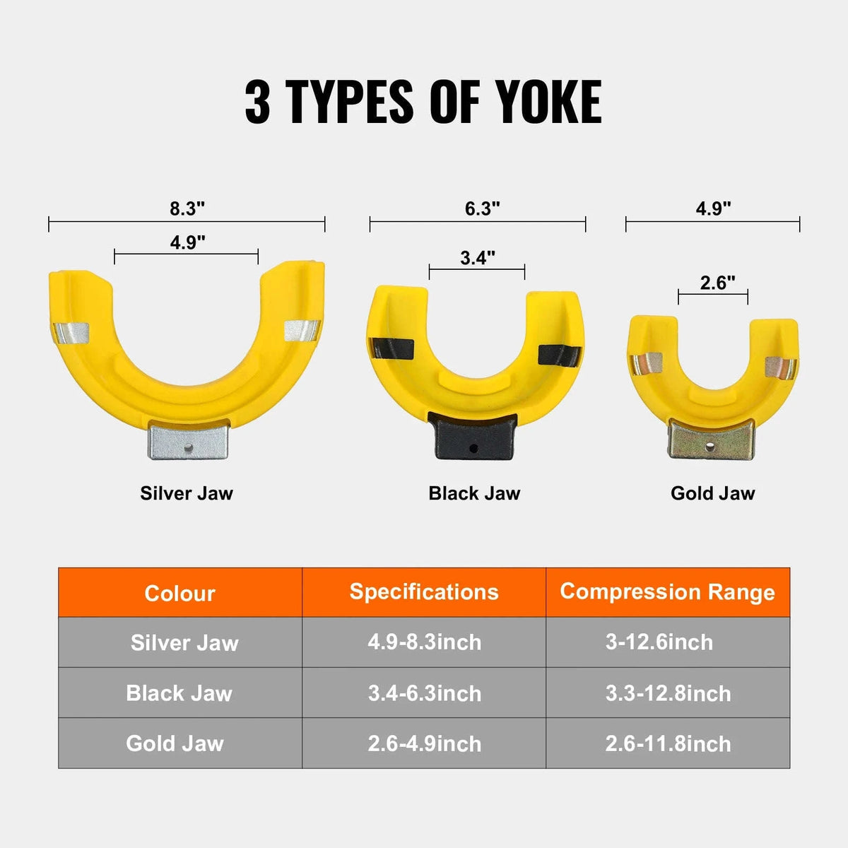 Strut Spring Compressor Kit with Interchangeable Yokes-GOLD / france