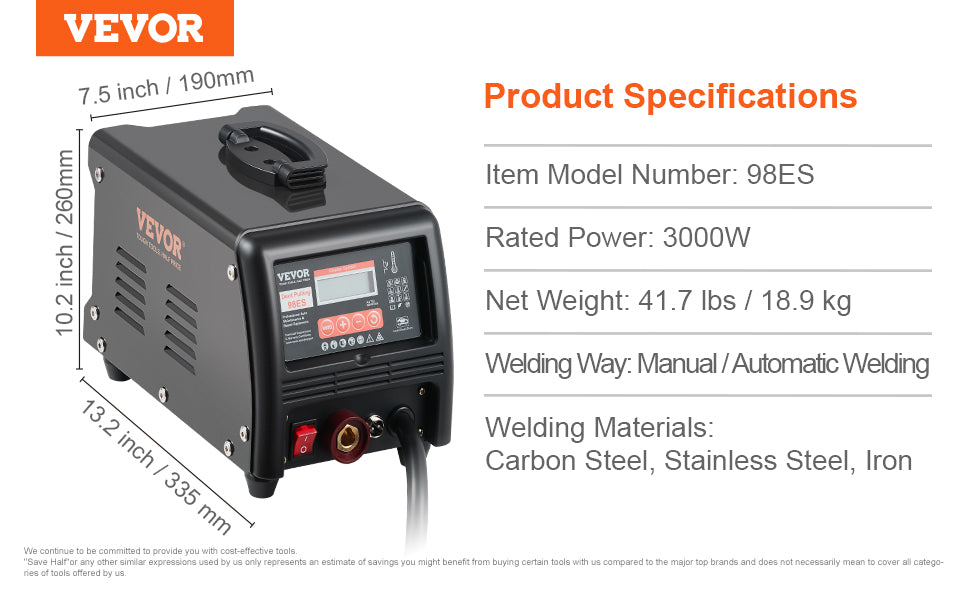 3KW Stud Welder Dent Repair Kit with 9 Modes Auto & Manual
