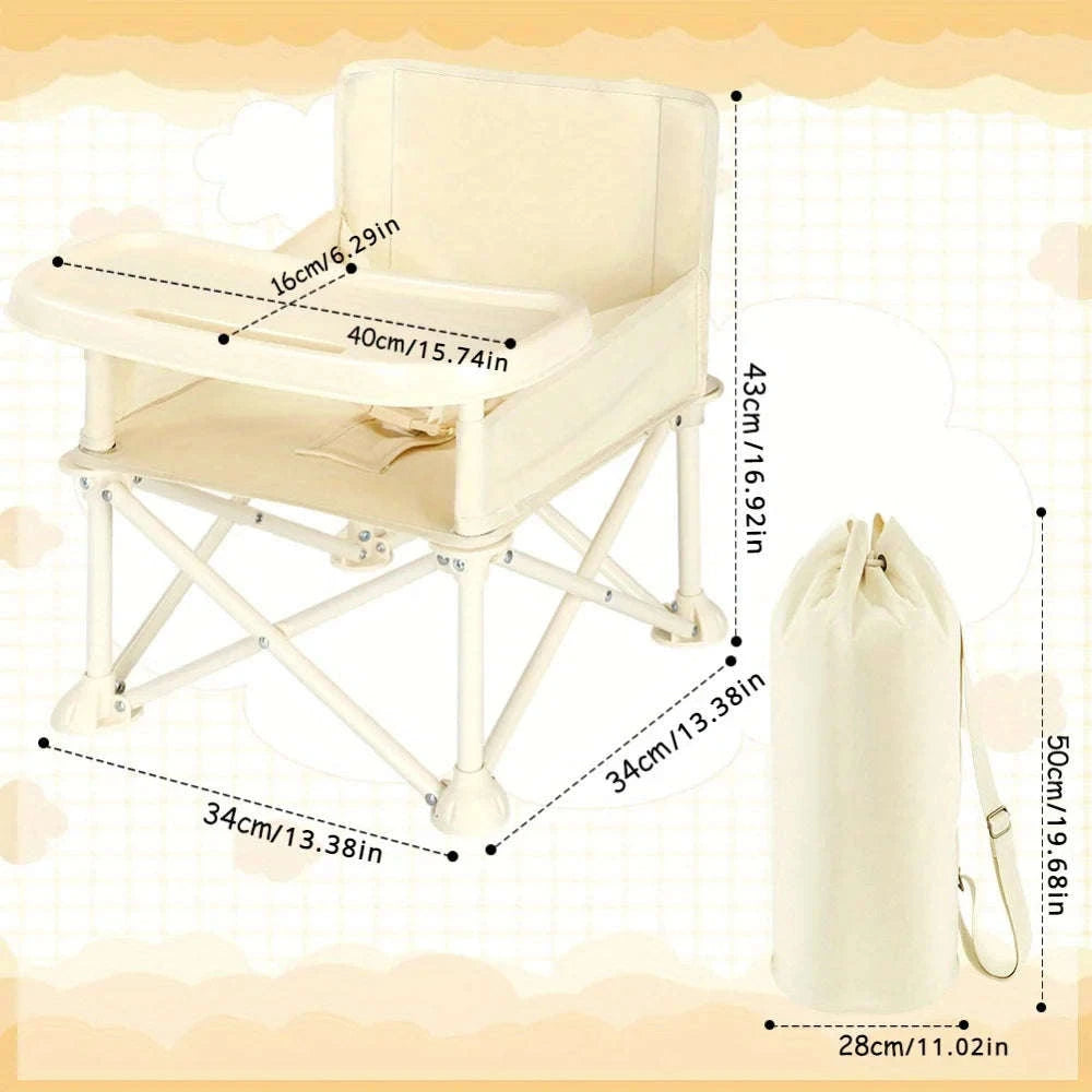 Stylish & Durable Baby High Chair with Adjustable Footrest and Detachable Cushion-Yellow / GERMANY