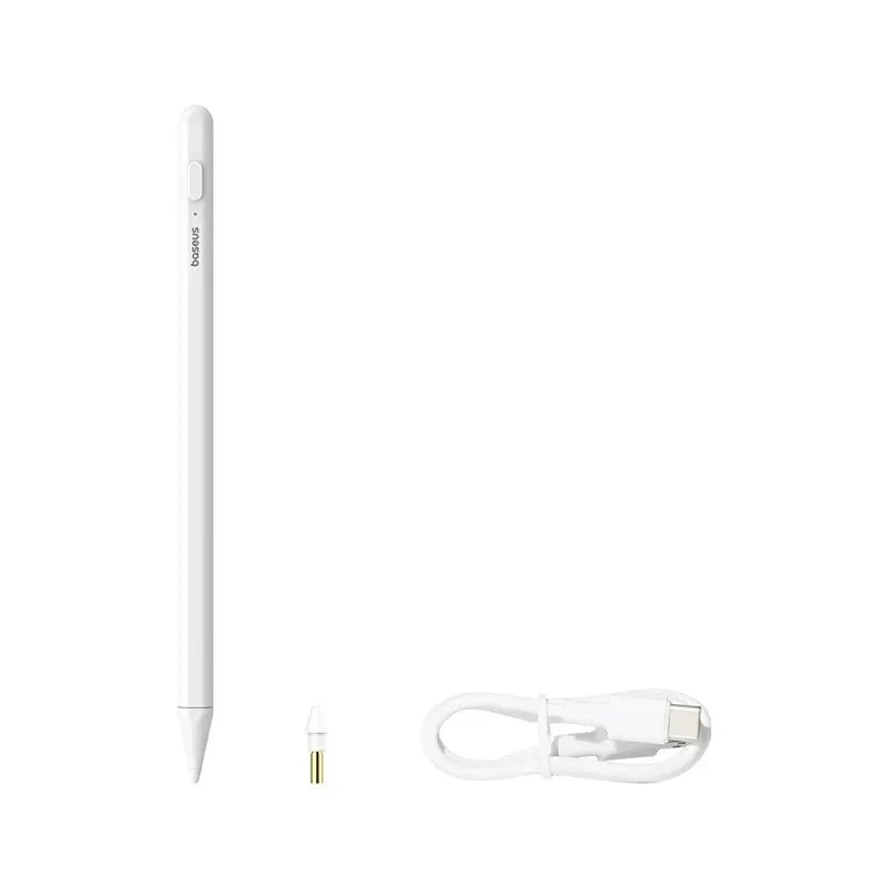 Stylus Pen for iPad with Palm Rejection, LED & Magnetic Design-WHITE