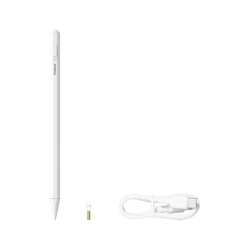 Stylus Pen for iPad with Palm Rejection, LED & Magnetic Design-WHITE
