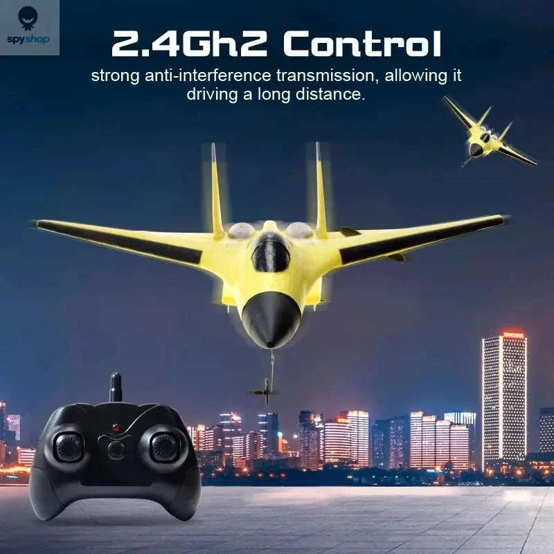 SU35 RC Plane – LED Lights, Agile Control, Outdoor & Indoor Flight-Yellow