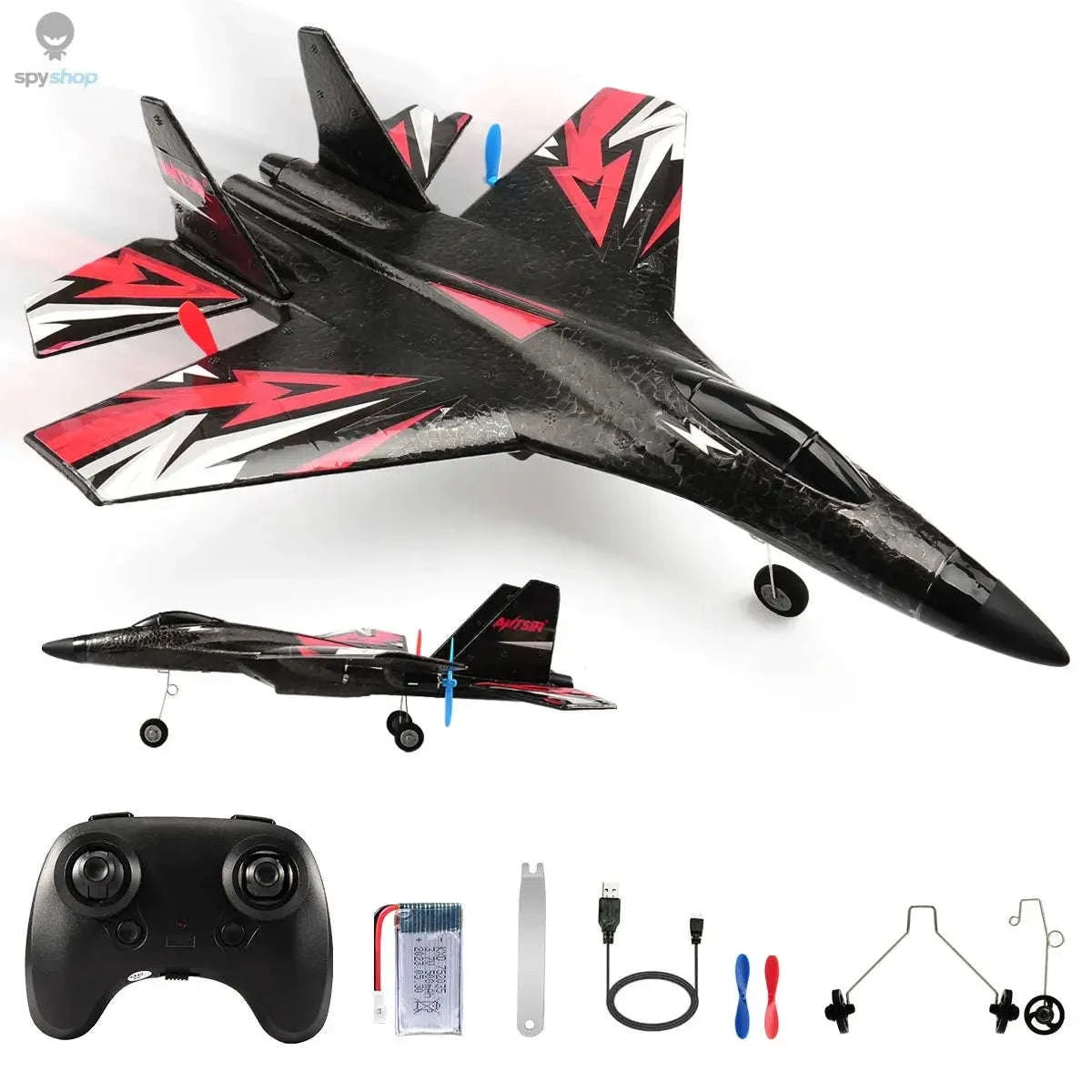 SU35 RC Plane – LED Lights, Agile Control, Outdoor & Indoor Flight-Yellow