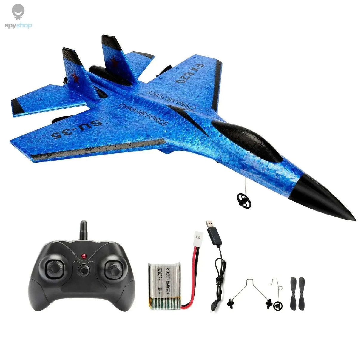 SU35 RC Plane with LED Lights and 2.4GHz Control-Yellow