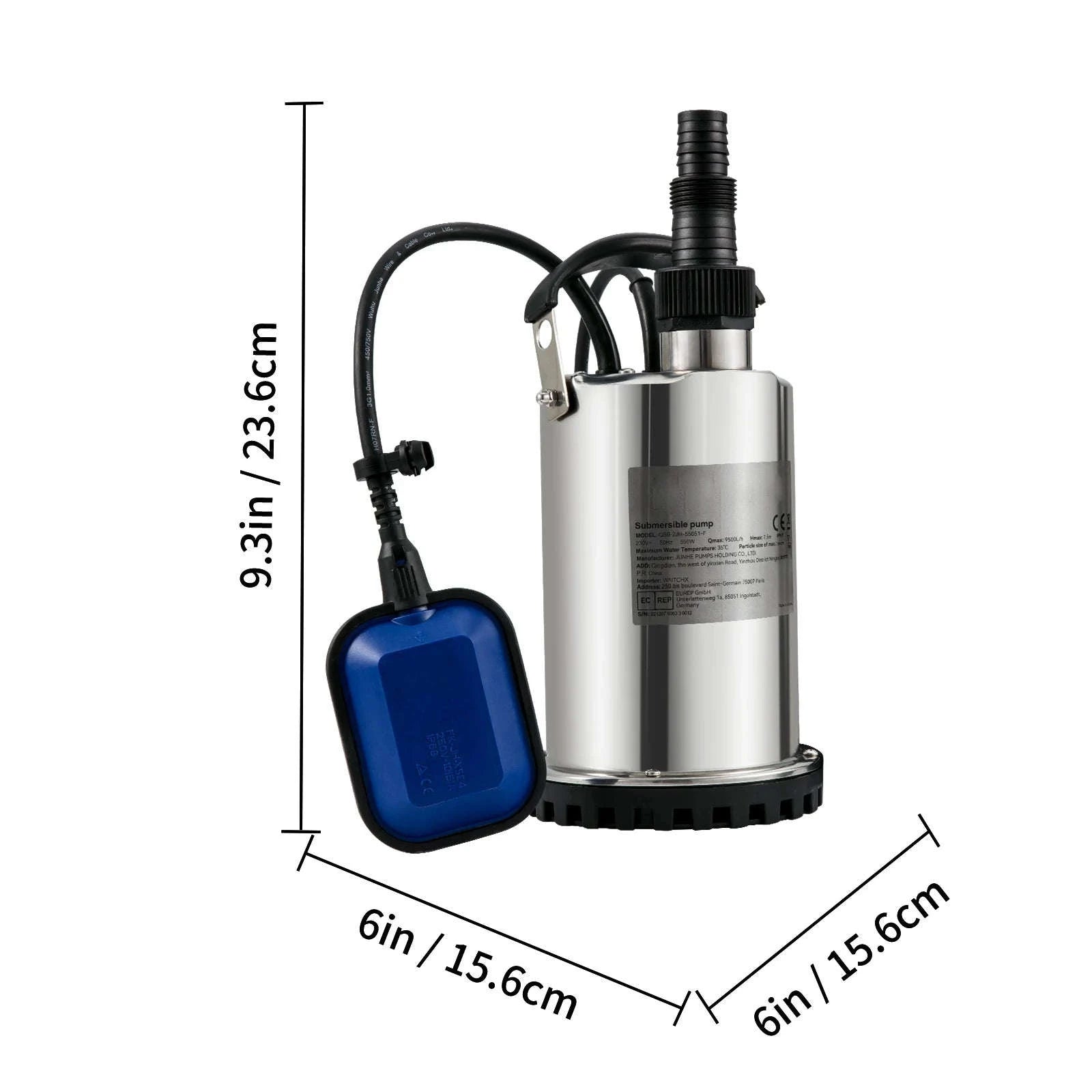 Submersible Sewage Pump for Water Drainage-550W 0.75HP / EU / spain