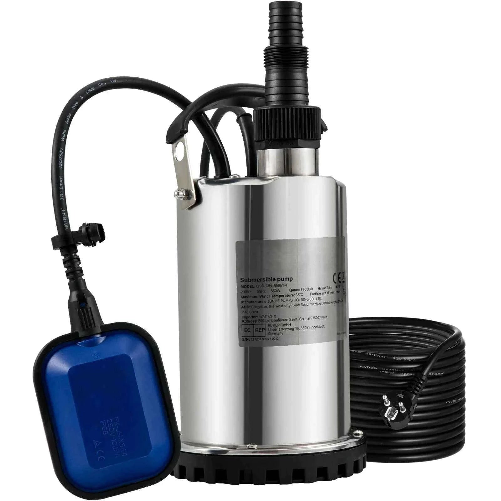 Submersible Sewage Pump for Water Drainage-550W 0.75HP / EU / spain