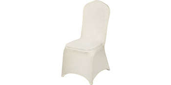 SucceBuy 100Pcs Wedding Chair Covers Stretch Polyester Spandex Slipcover Folding Flat Front Chair Covers for Hotel Dining Party-Ivory 100pcs / france