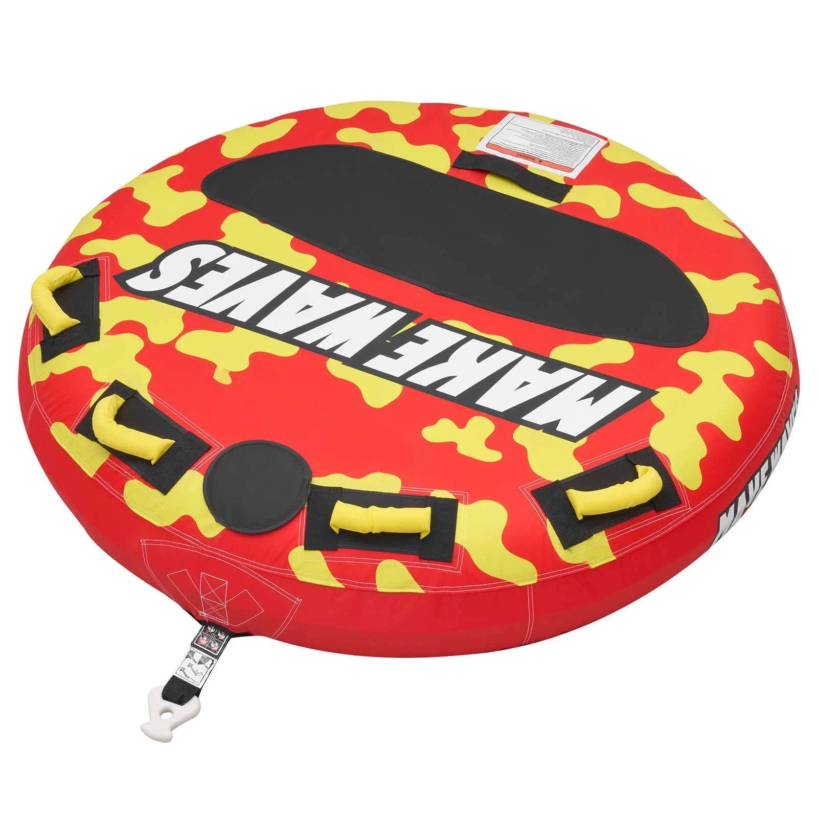 SucceBuy 2/3 Rider Towable Tubes Boating 340/510/680 lbs Inflatable Tube Anti-Slip Pad Nylon Cover Padded Handles Safety Valve-3 Riders TypeA / United States