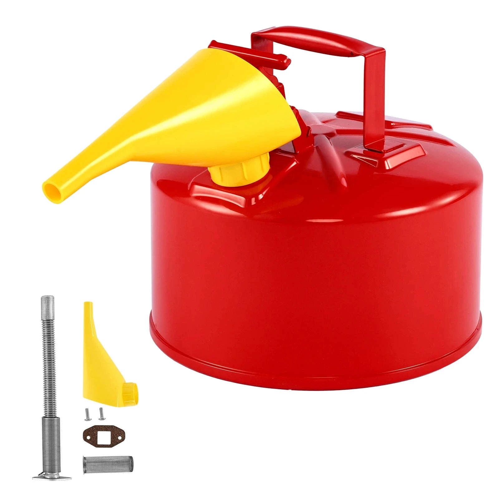 SucceBuy 2.5/5Gal Safety Gas Can Type I Safety Storage Container with Stainless Steel Flame Arrester & PE Funnel for Gasoline-2.5 gal / United States