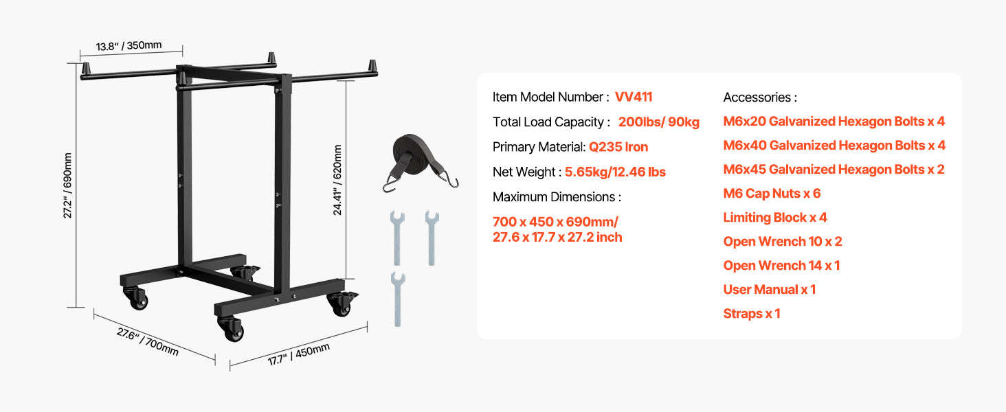 SucceBuy 200 LBS Folding Chair Rack T-shape Metal Chair StorageCart with Rubber Wheels Chair Holder Dolly for Hotel 14 Chairs-T-shape / CZECH REPUBLIC