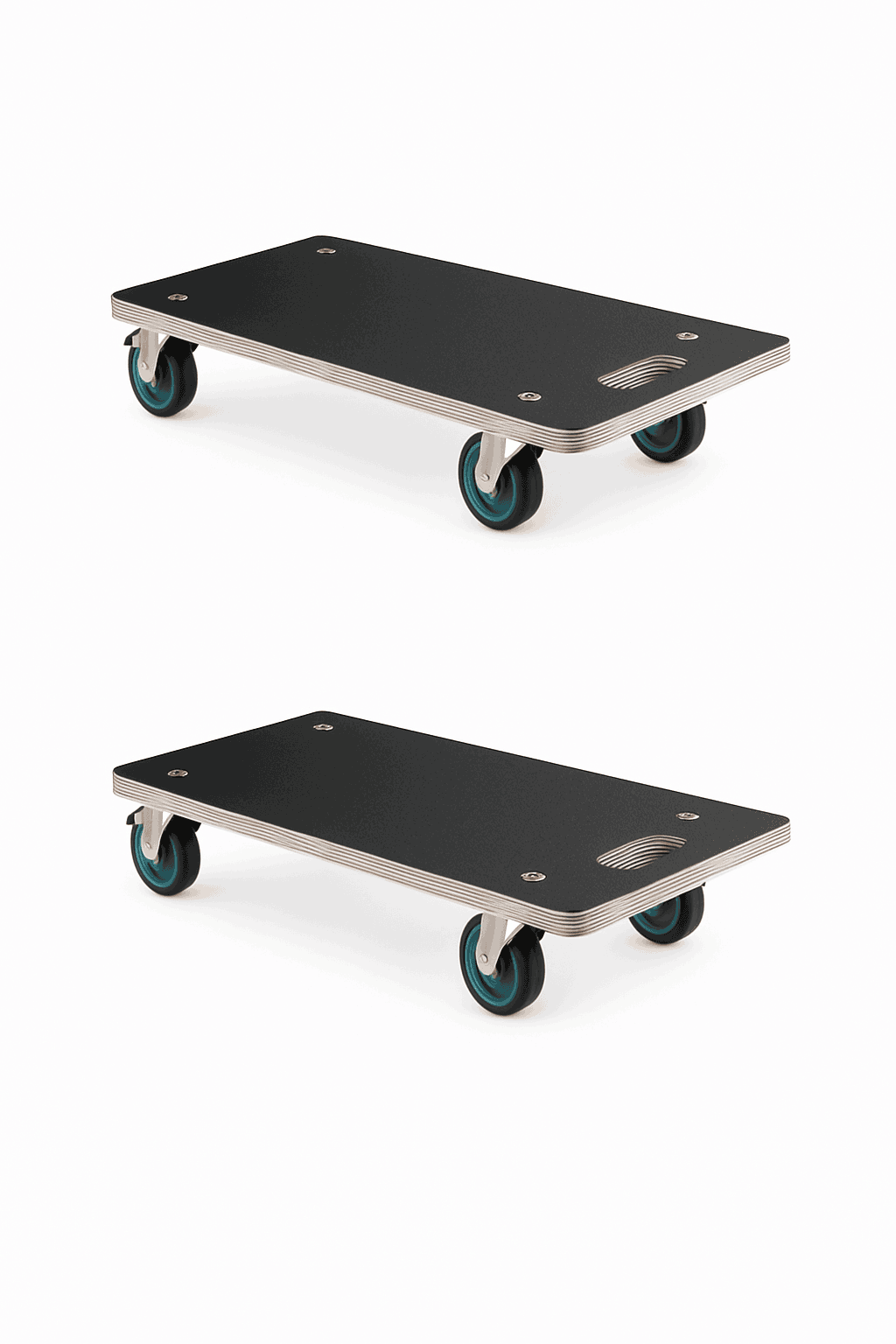 SucceBuy 2Pack Furniture Mover Dolly Fridge Moving Roller with 4TPR Wheels Rectangle Flat Dolly for Piano Washing Machine-2 Pack / CZECH REPUBLIC