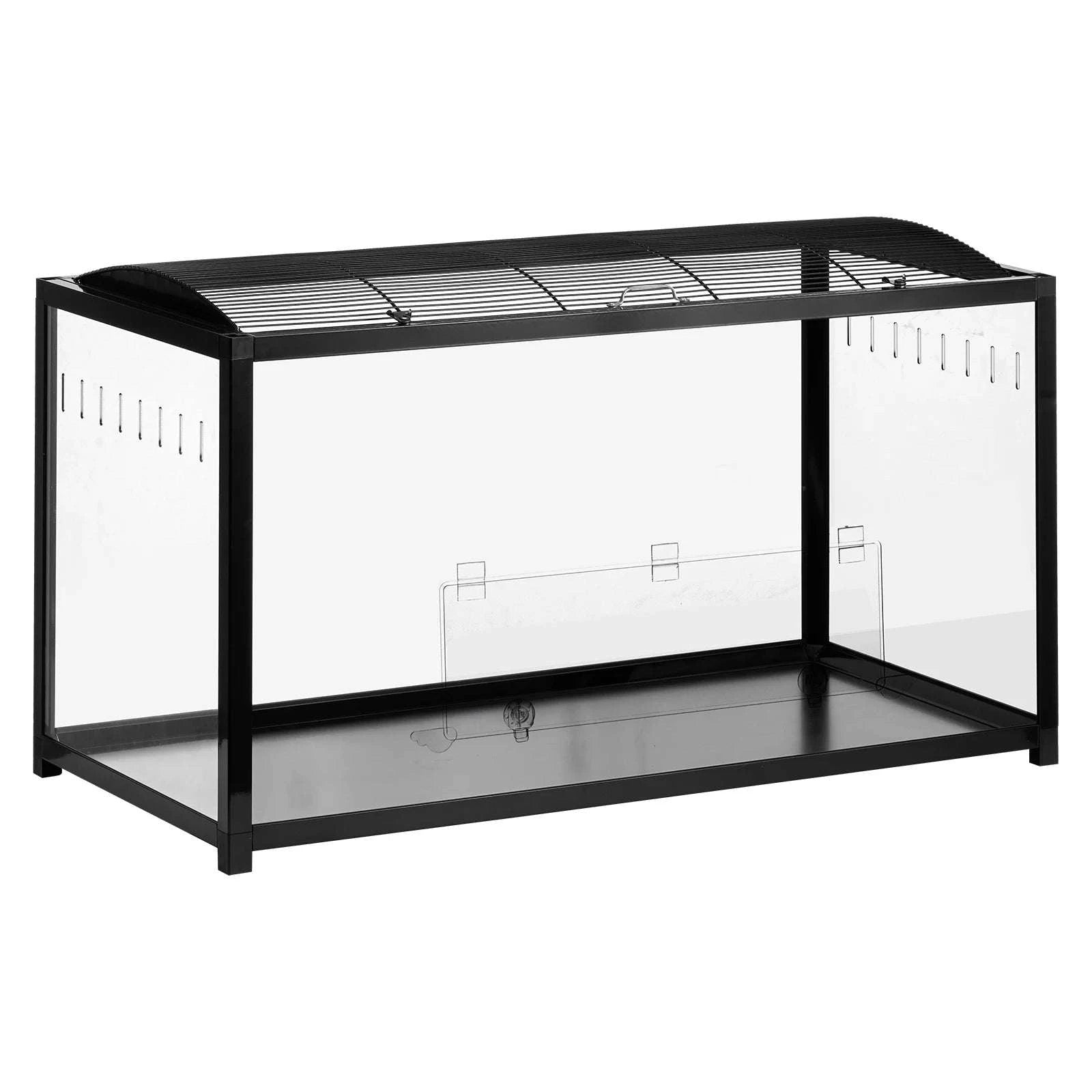 SucceBuy 37.8 x 18.5 x 21.7 inch Hamster Cage 360° Viewing Transparent Hamster Habitats with Front Door for Rats, Guinea Pigs-35-40inch / United States