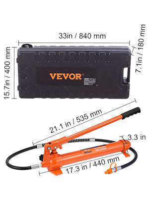 SucceBuy 4/10/12/20 Ton Power Hydraulic Cylinder Jack Autobody Frame Repair Tool Kit Automotive Truck Lifting  Heavy Equipment-12 Ton / United States