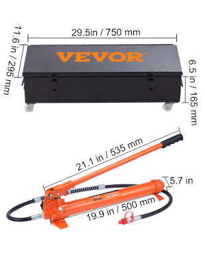SucceBuy 4/10/12/20 Ton Power Hydraulic Cylinder Jack Autobody Frame Repair Tool Kit Automotive Truck Lifting  Heavy Equipment-12 Ton / United States