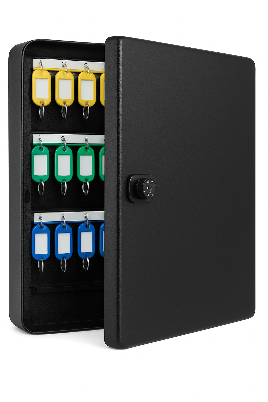 Key Cabinet Lock Box with Adjustable Racks