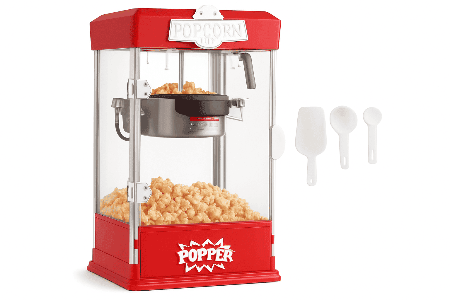 SucceBuy 4Oz Popcorn Maker Commercial Popcorn Machine Countertop Popcorn Maker Includes Tabletop Popcorn Maker 1.5 Gal per Batch-4 Oz Red / Germany