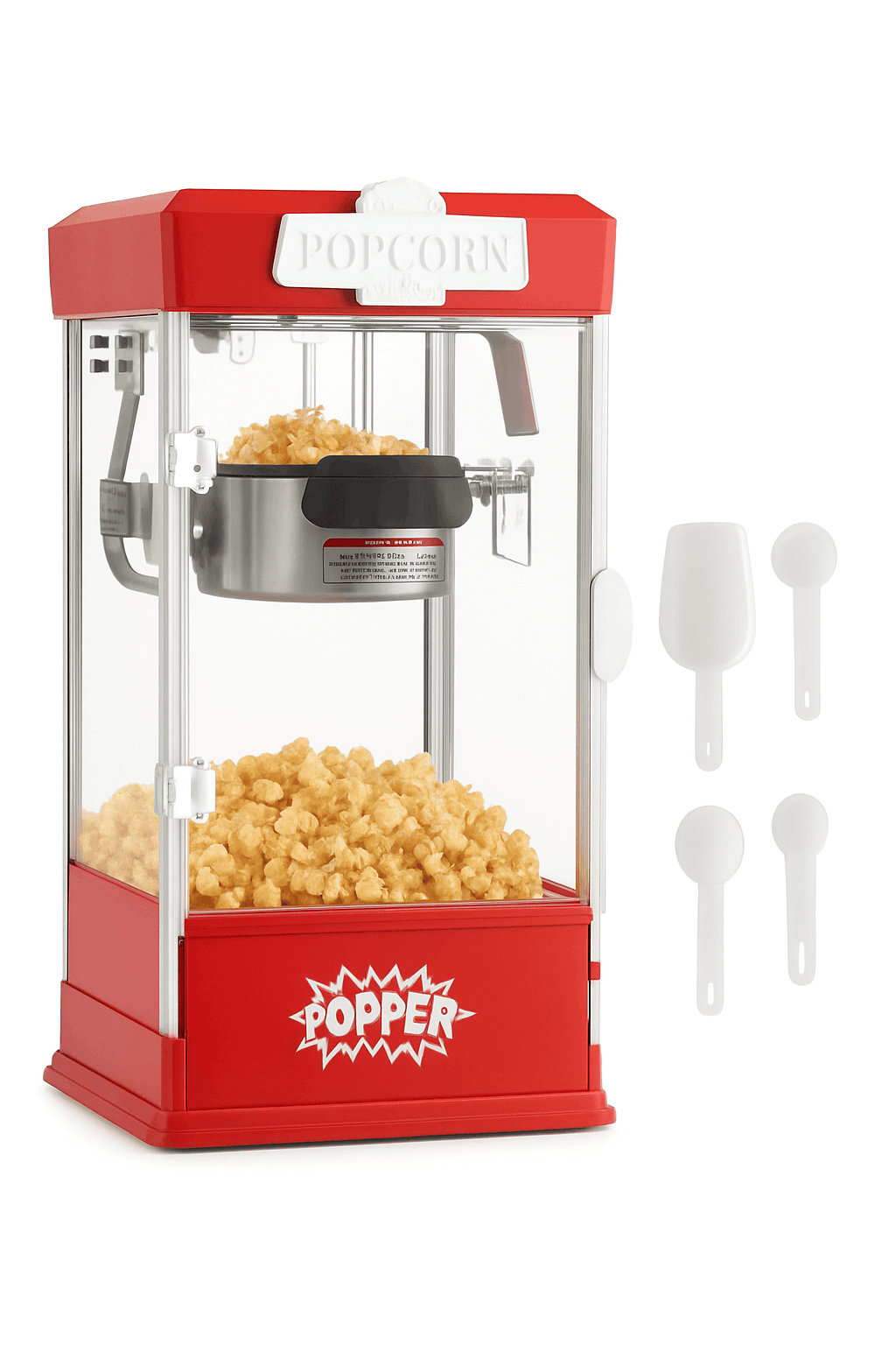 SucceBuy 4Oz Popcorn Maker Commercial Popcorn Machine Countertop Popcorn Maker Includes Tabletop Popcorn Maker 1.5 Gal per Batch-4 Oz Red / Germany