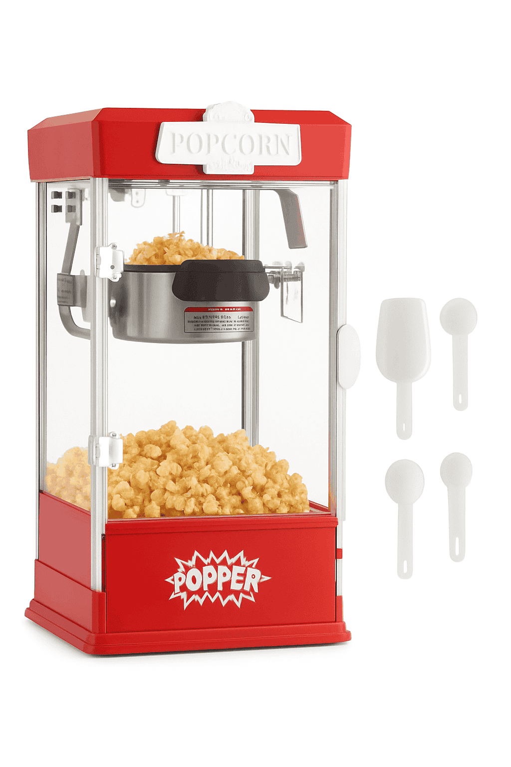 SucceBuy 4Oz Popcorn Maker Commercial Popcorn Machine Countertop Popcorn Maker Includes Tabletop Popcorn Maker 1.5 Gal per Batch-4 Oz Red / Germany