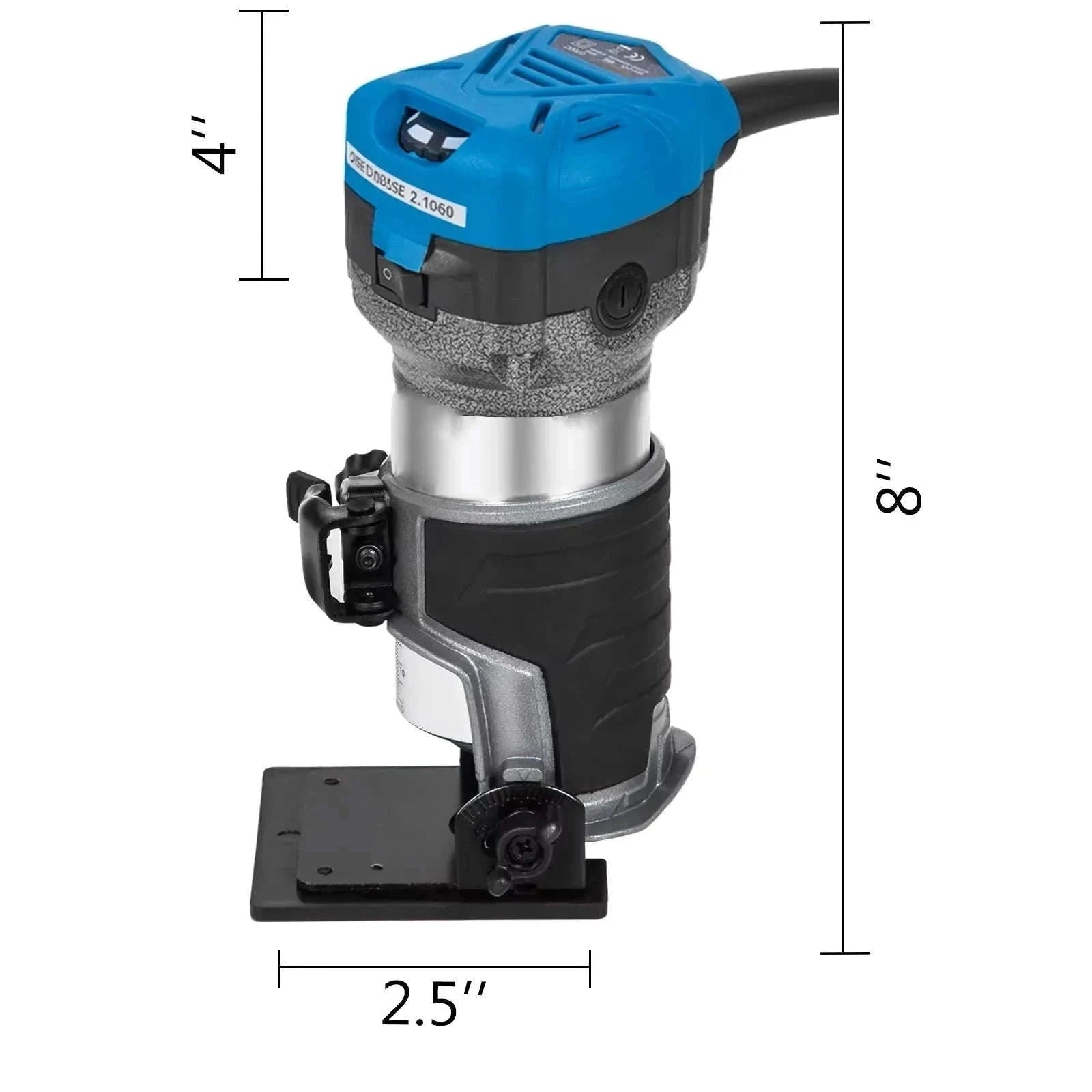 SucceBuy 800W Soft Start Compact Router Kit Variable Speed 10000-30000Rpm with Fixed Base, Plunge Base, Tilt Base and Offse Base-3 Bases / Germany