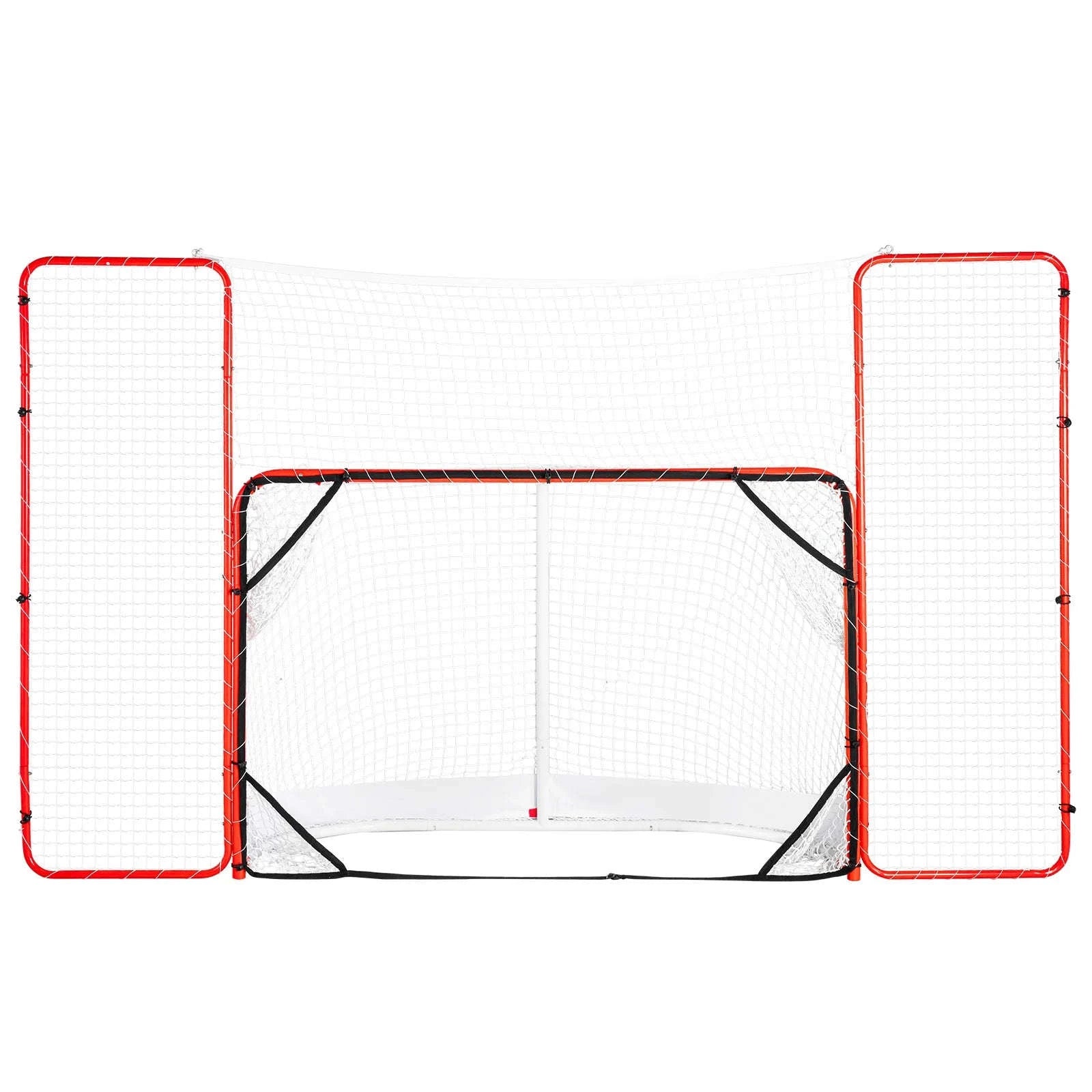 SucceBuy Hockey Goal with Backstop Targets Street Steel Hockey Net 72" Pro Portable Indoor Outdoor Hockey Goal with Net-72inch heigh / spain