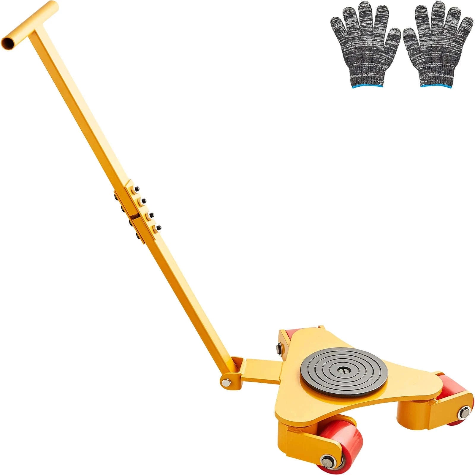 SucceBuy Machinery Skate Dolly Industrial Heavy Duty Mover with Handle 360° Swivel Wheels Non-Slip Cap for Warehouse Workshop-A 1pc / CZECH REPUBLIC