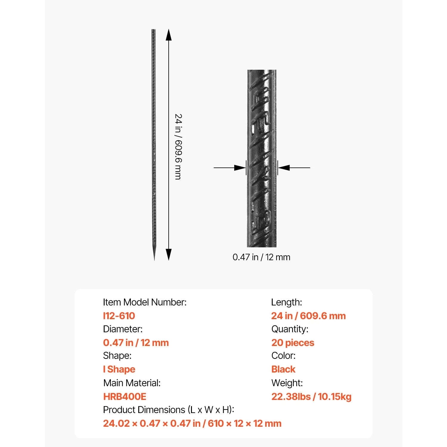SucceBuy Rebar Stakes Galvanized Steel Ground Anchors with Chisel Point End & Rust-Resistant Coating for Gardening Support Fence-I 16in 16pcs / United States