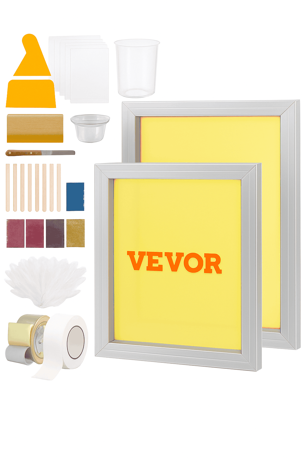 SucceBuy Screen Printing Kit with Aluminum Frames and Mesh-3 Different Pieces / Poland