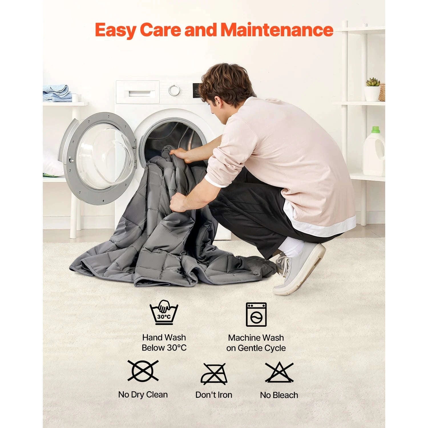 SucceBuy Weighted Blanket 20lb 88x104in King Size Cooling Breathable Blanket w/ Glass Beads All-Season Use for 200-250lb Adults-25lbs 88x104inch / United States