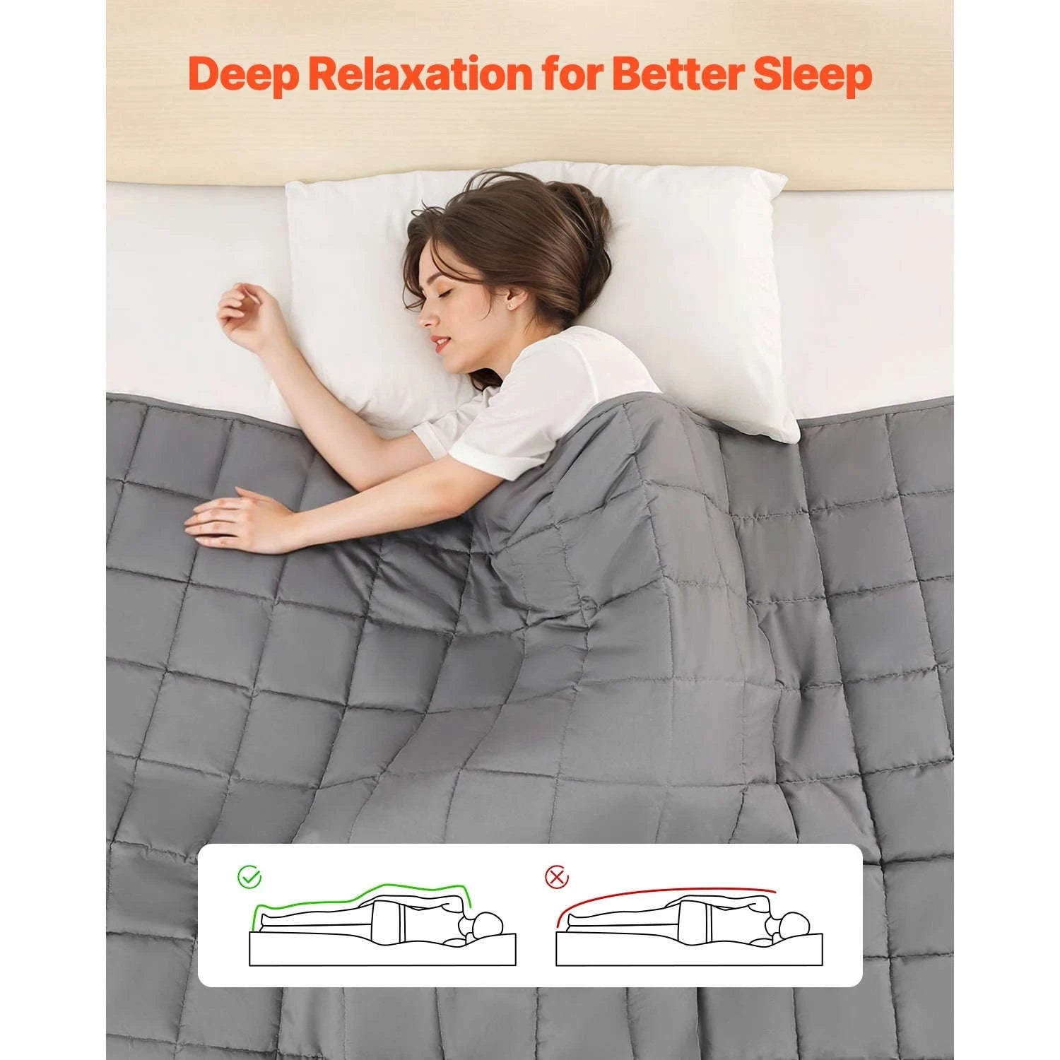 SucceBuy Weighted Blanket 20lb 88x104in King Size Cooling Breathable Blanket w/ Glass Beads All-Season Use for 200-250lb Adults-25lbs 88x104inch / United States