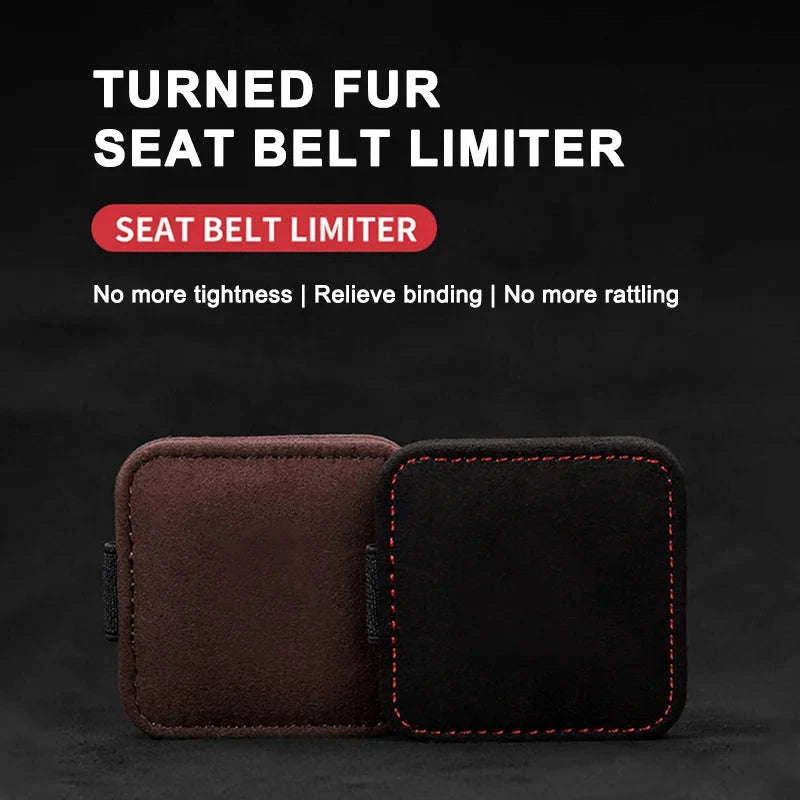 Suede Car Seat Belt Clip Extender-Brown
