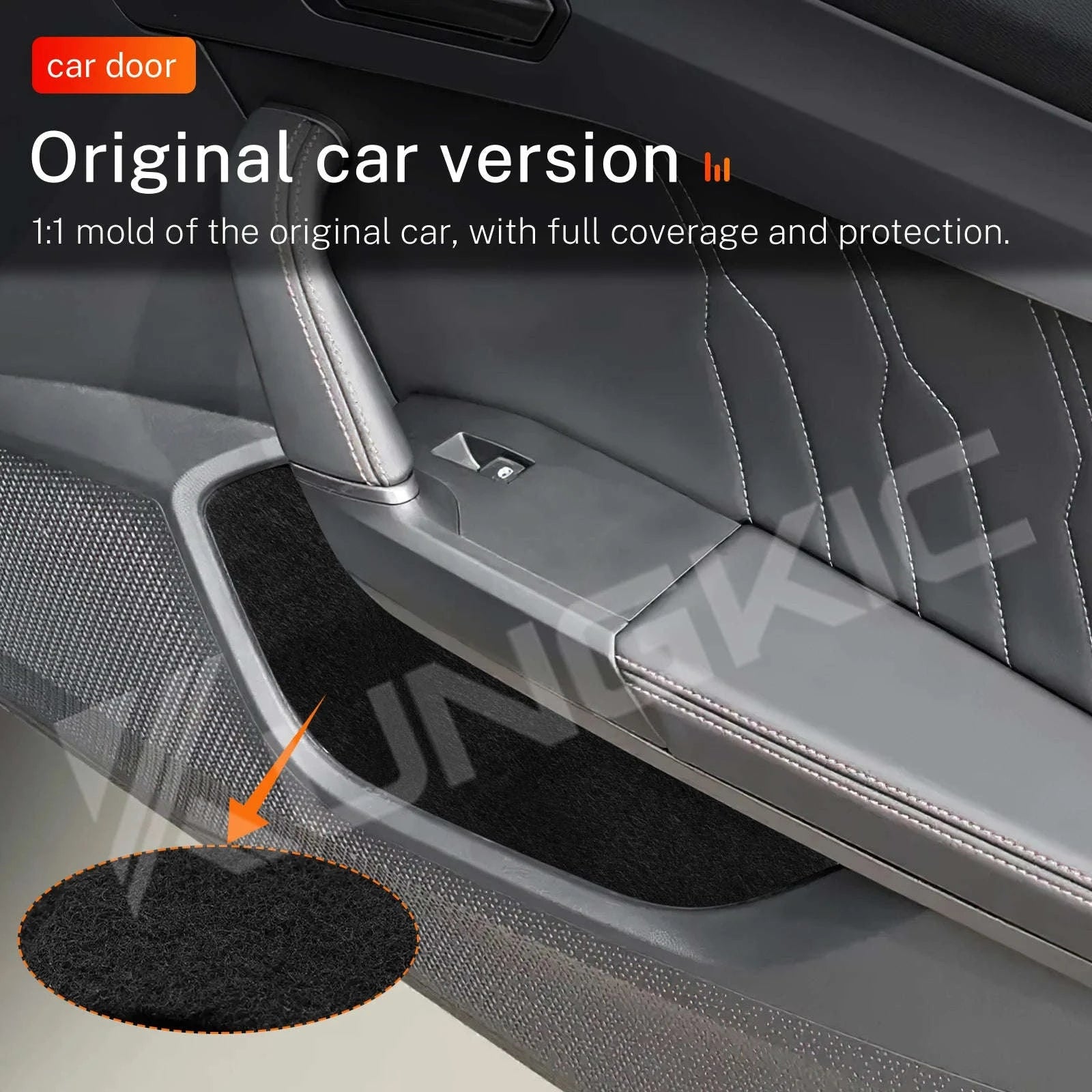 Suede/Polyester Interior Trim Sticker for Seat Leon and Cupra-1Set / Germany