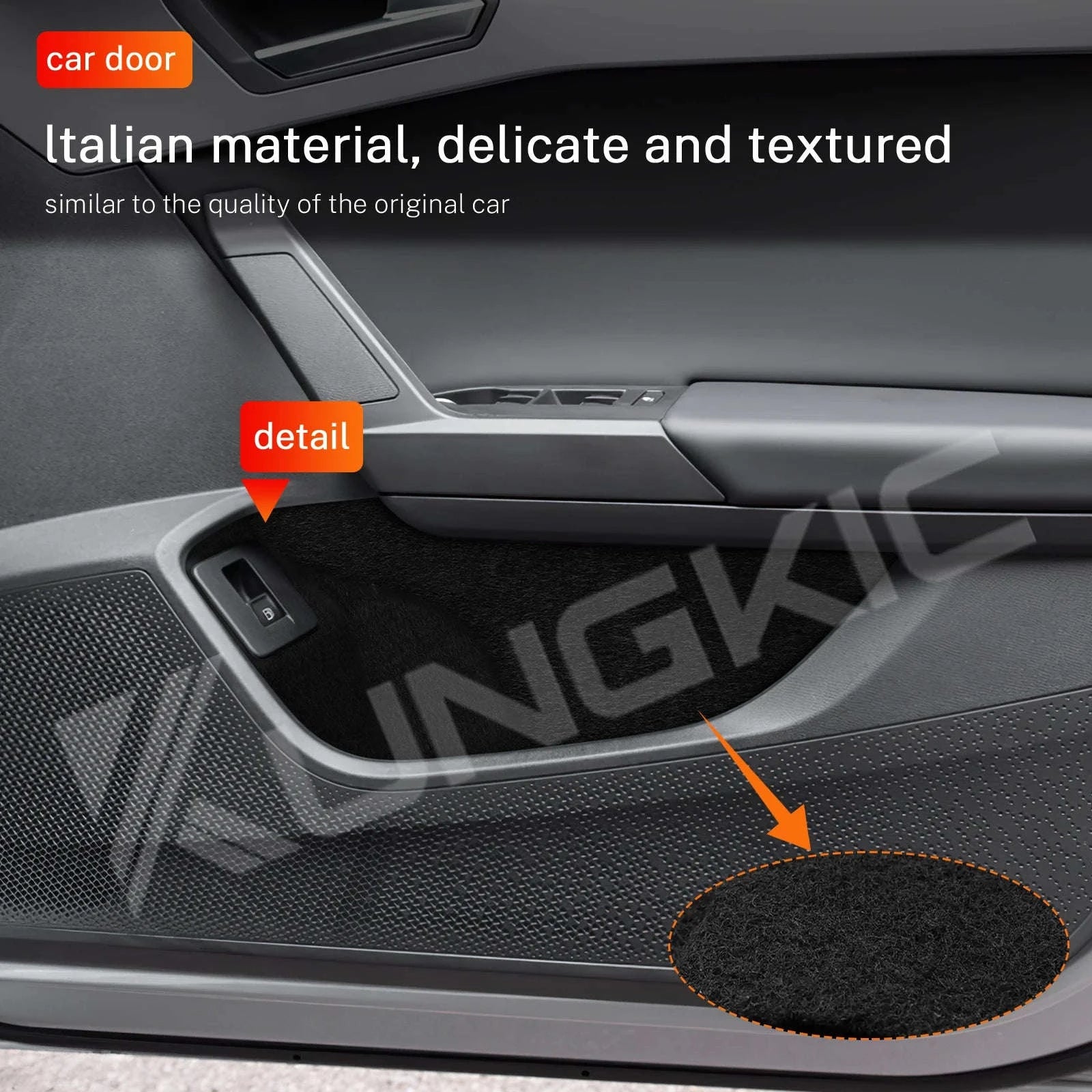 Suede/Polyester Interior Trim Sticker for Seat Leon and Cupra-1Set / Germany