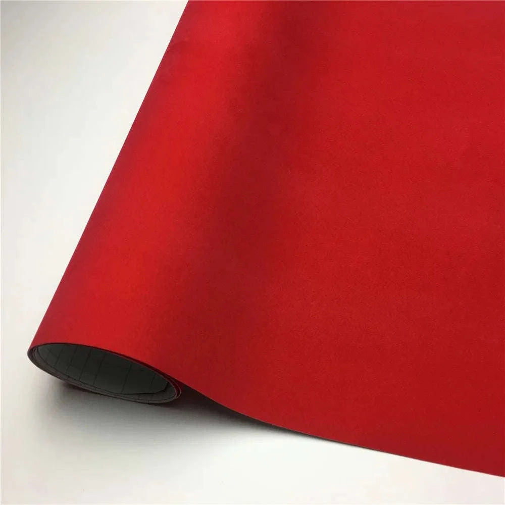 Suede Velvet Vinyl Wrap Film for Vehicle Interior-Brown / 40X135 CM