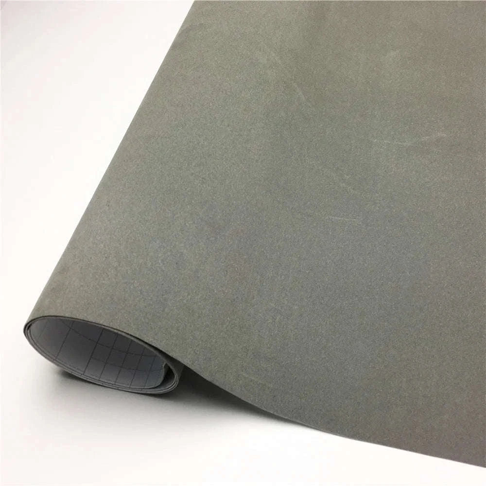 Suede Velvet Vinyl Wrap Film for Vehicle Interior-Brown / 40X135 CM