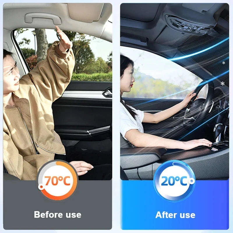 Summer Windshield Cover UV Reflective Sun Shade Waterproof-Large